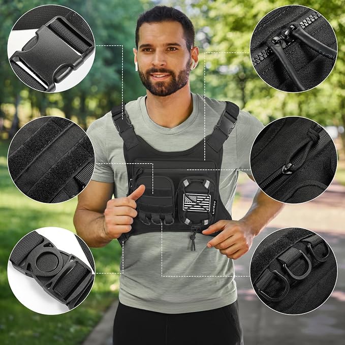 Sports Chest Holster Bag EDC Pouch Bag IFAK Chest Pack for Running