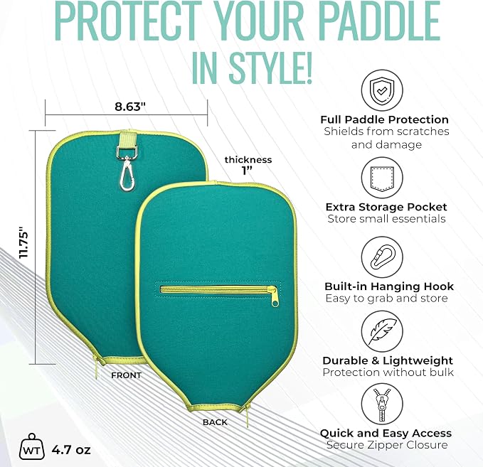 Pickleball Paddle Single and Set – USAPA Approved Lightweight Paddles, Fiberglass Surface, 13mm Honeycomb Core, Outdoor Balls & Carry Bag