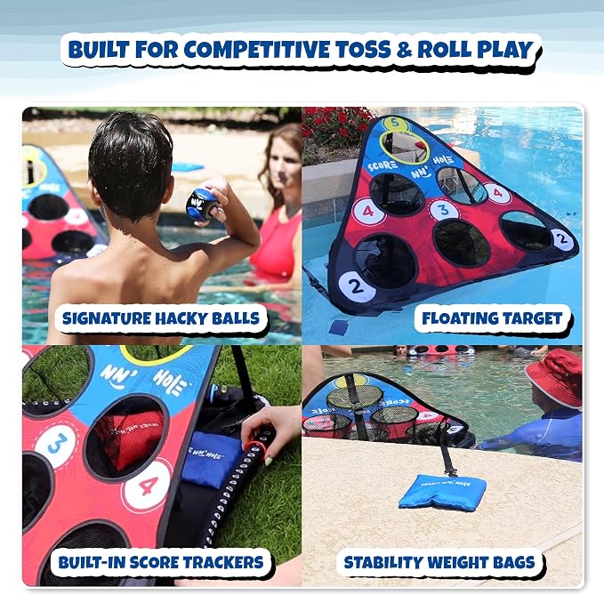 TOSS & ROLL NN' Hole - Portable Cornhole Game for Water or Land | for All Ages