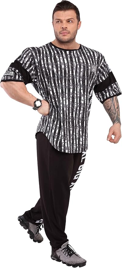 Men's T-Shirt Oversize | Bodybuilding and Fitness Workout Rag Top, Cotton Active Wear Shirt