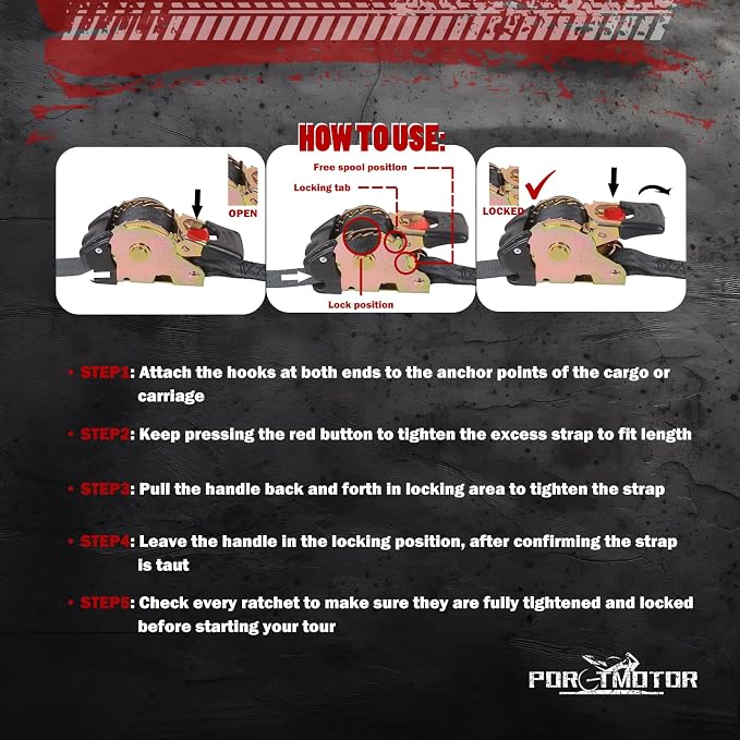 2 Pack Bolt-On Retractable Ratchet Straps (2" x9'), 3000LBS Break Strength Transom Tie Down Straps Fresh Water Compatible Trailer Straps for Boats, Jet Skis, Motorcycles, ATVs, Cargo