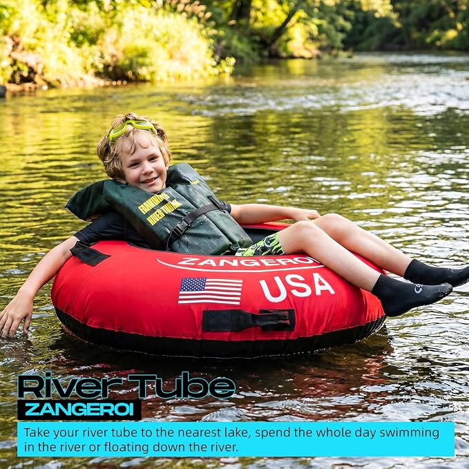 River Tube River Tubes for Floating Heavy Duty with River Tube Cover River Run Tubes for Floating Inner Tubes for River Floating River Rat Tubes for Floating River Floats for Adults Heavy Duty