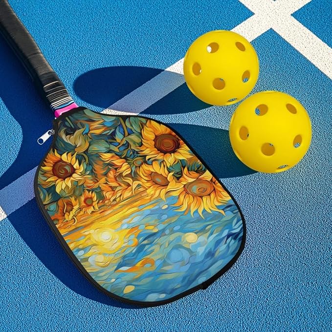 Pickleball Paddle Covers Only for Men and Women Zipper Closure Protection and Decoration