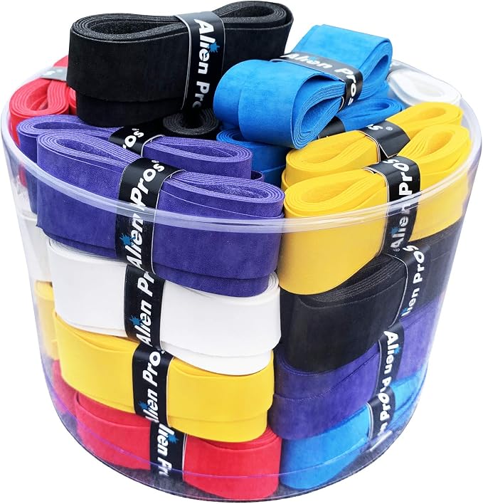 ALIEN PROS Tennis Racket Grip Tape - Precut and Dry Feel Tennis Grip - Tennis Overgrip Grip Tape Tennis Racket - Wrap Your Racquet for High Performance