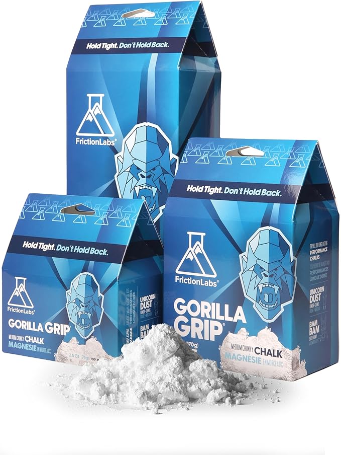 Friction Labs Premium Loose Climbing Chalk - High-Performance Hand Chalk with Superior Grip for Bouldering, Climbing, Weightlifting & More - Long Lasting & Skin Friendly Powdered Chalk