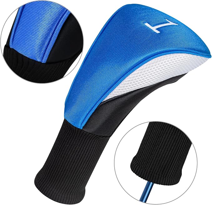 Wood Headcover Golf Club Covers Driver Headcovers Nylon Head Covers Designed to Fit All Woods - 3/4/5/6 Pack/Set Golf Accessories Suitable for Men and Women