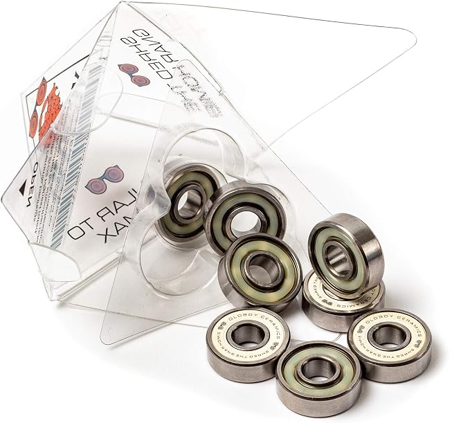 Oldboy Premium Skateboard Bearings, Set of 8 Bearings for Skateboards, Longboards, Inline Skates, Rollerblades, Super Lube Ball Bearings, Skateboard Accessories