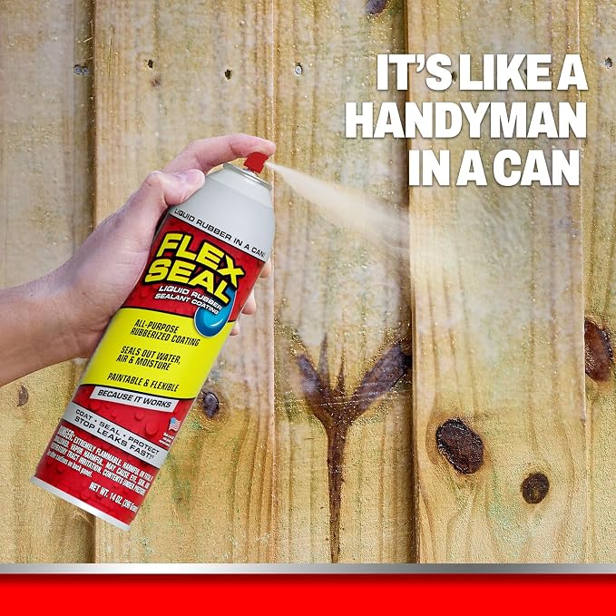 Flex Seal, 14 oz, 2-Pack, Clear, Stop Leaks Instantly, Transparent Waterproof Rubber Spray On Sealant Coating, Perfect for Gutters, Wood, RV, Campers, Roof Repair, Skylights, Windows, and More