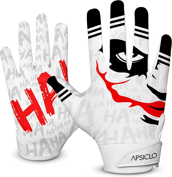 Youth Football Gloves – Sticky Silicone Grip – Youth & Adult Sizes – Breathable, Flexible, Training Football Receiver Gloves & Game Gear