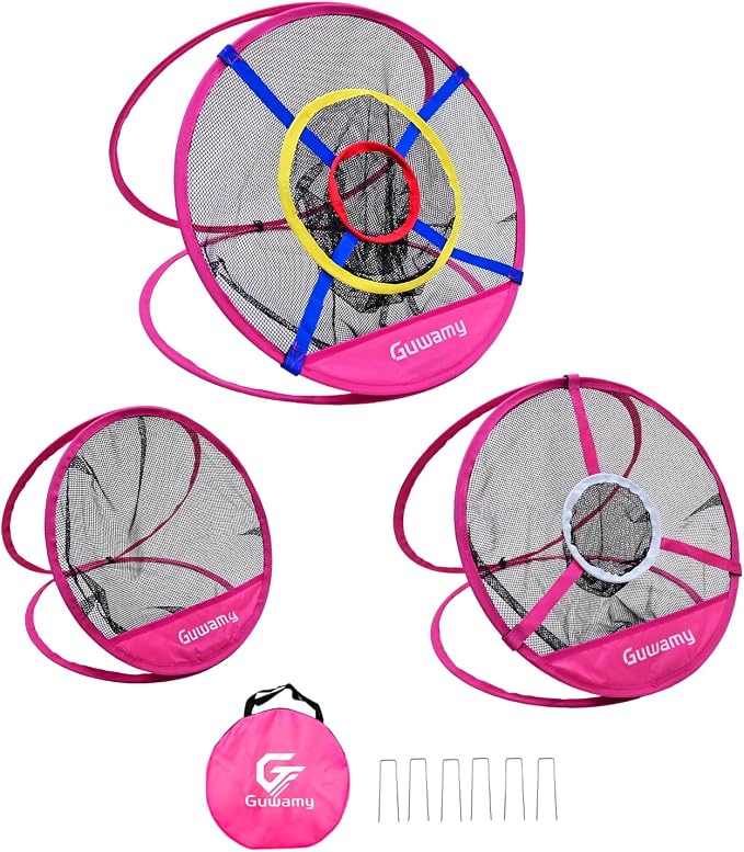 Set of 3 Golf Chipping Nets (3 Sizes) - Pop-Up Practice Targets for Indoor & Outdoor