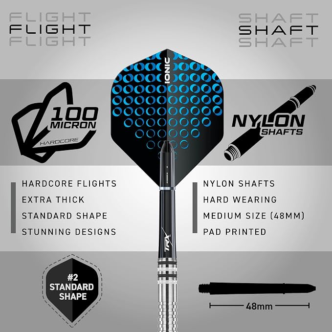 RED DRAGON Raider Series Steel Tip Darts Set - 90% Tungsten Professional Darts with Flights & Shafts - Precision Control & Stable Flight