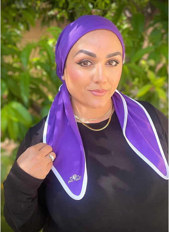 Dry Fit Pretied Activewear Head Scarf, Non-Slip Velvet Band Attached, Lightweight Adjustable Headcover