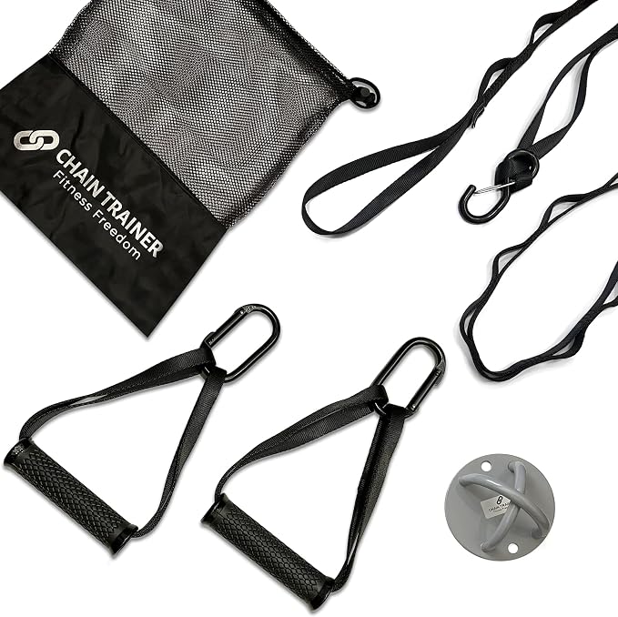Portable Home Gym Multi-functional Basic Fitness Freedom Workout Equipment Comes in Basic, Intermediate, Advanced or Deluxe Sizes and Comes in Black or Silver