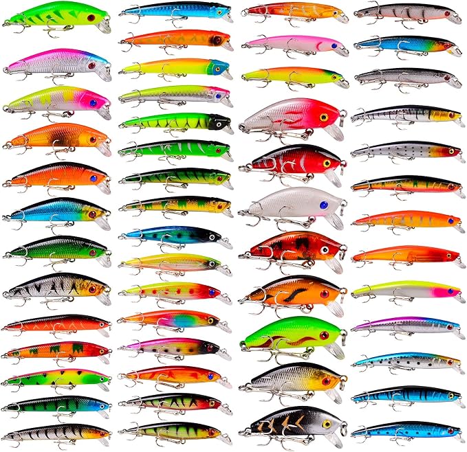 Bass Fishing Lures Kit Set Topwater Hard Baits Minnow Crankbait Pencil VIB Swimbait for Bass Pike Fit Saltwater and Freshwater