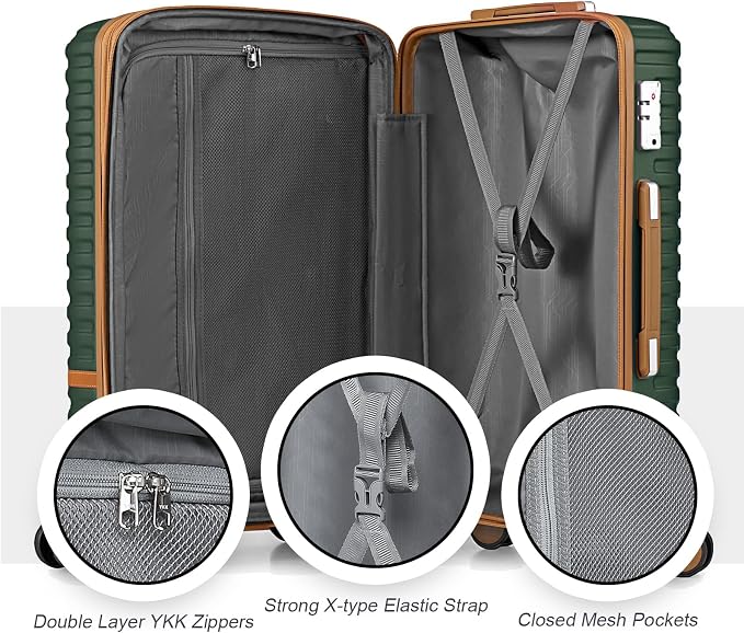 Joyway Expandable Luggage Sets 5 Piece, Lightweight Hard Shell Travel Suitcase Set with Spinner Wheels and TSA Lock