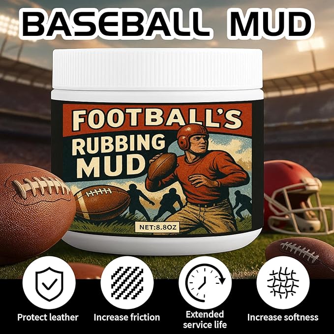 TBTFW 16oz/8oz Football Rubbing Mud, Newly Upgraded Baseball Mud, The Baseball & Football Mud Used By The Pros, Suitable for Various Leather Ball Sports