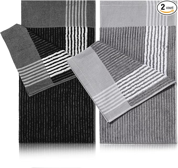 Buryeah Golf Towel 22 x 44 Inch Cotton Golf Caddy Towel Camping Large for Caddies Golfers Tour Players Club with Stripe