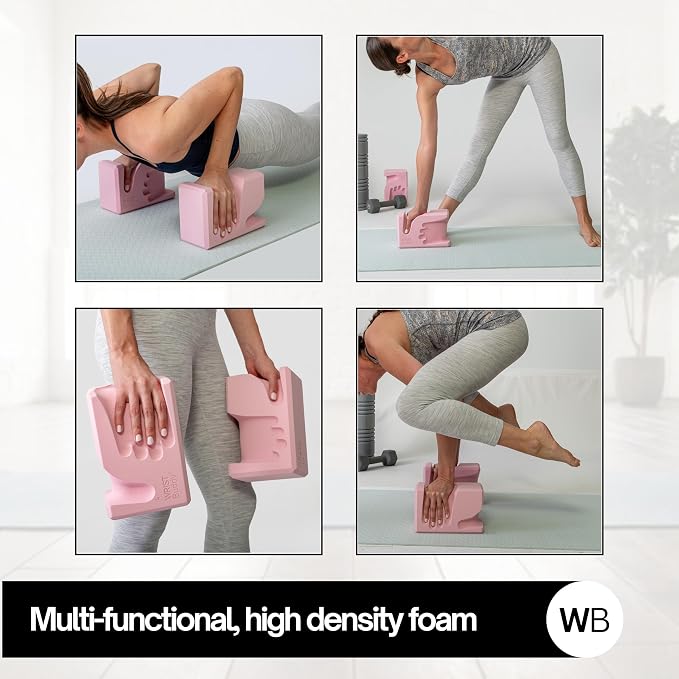 WRISTBuddy® Yoga Blocks 2-Pack (Left + Right) — Ergonomic, Hand-Shaped EVA Blocks for Wrist Relief & Better Grip | Doctor-Designed Support for Yoga, Pilates, Handstands, Push-Ups & Rehab