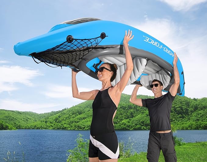 Bestway Hydro Force Inflatable Kayak Set | Includes Seat, Paddle, Hand Pump, Storage Carry Bag | Great for Adults, Kids and Families