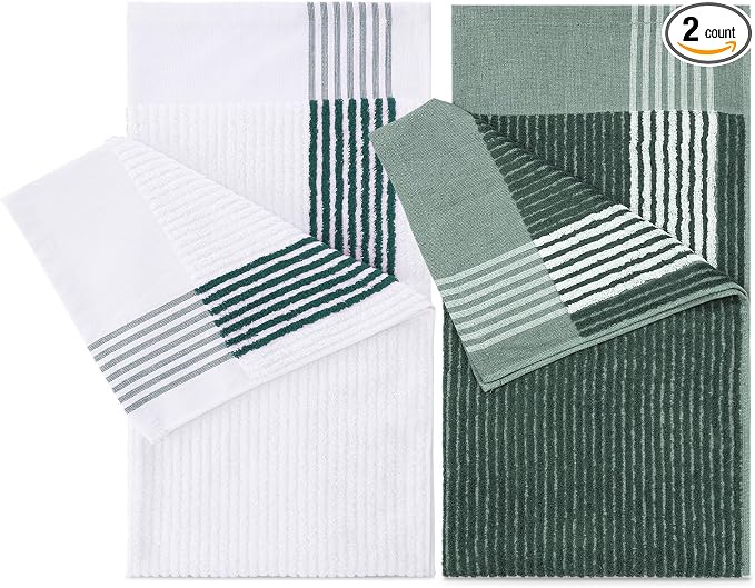 Buryeah Golf Towel 22 x 44 Inch Cotton Golf Caddy Towel Camping Large for Caddies Golfers Tour Players Club with Stripe