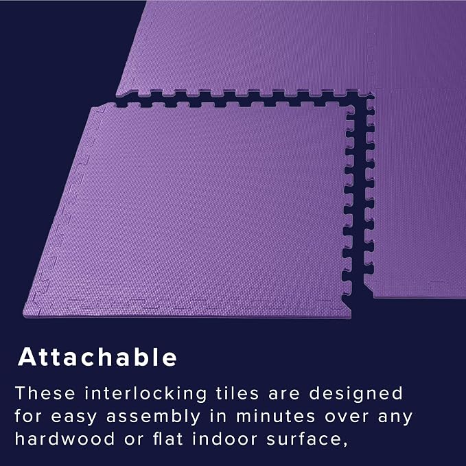 We Sell Mats 1/2-inch Multi-Purpose, Purple, 100 Sq Ft (25 Tiles)