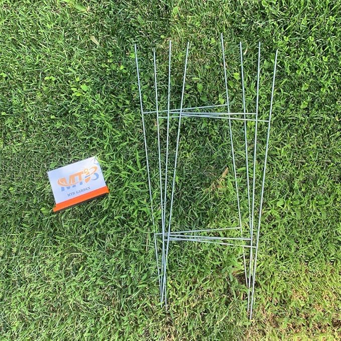 10 Pack H Frame Wire Stakes 30 x10 inch 9 Gauge Galvanized Wire -Yard Sign Stakes Fit for 4mm, 5mm Corrugated Signs, Heavy Duty Metal Step Stakes