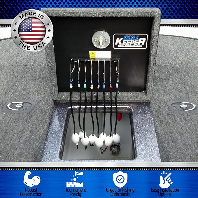 PROcise Outdoors Cull Keeper Professional Fishing Gear - Tournament Fish Culling System Fishing Float Holder, Fishing Accessories for Organizing Fishing Bobbers & Buoys (5 Big Hole Bracket)