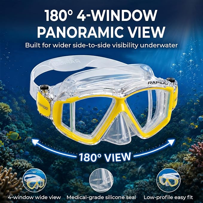 Rapido Panto-180 Four Lens Mask and Snorkel Combo