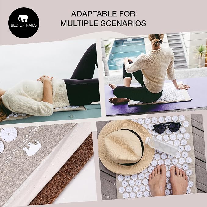 Bed of Nails ECO Mat Original Bon Acupressure Mat Design with 8820 Precision Nails, 29 x 16 x 1"