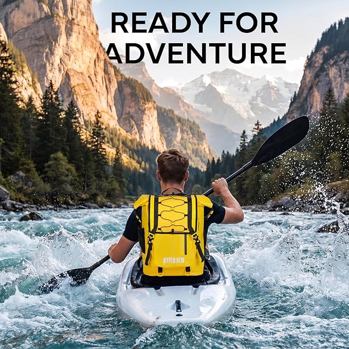 Waterproof Dry Bag Backpack 30L | Roll-top waterproof design, Men WomenTeens, Kayaking Boating Hiking, Camping Rafting Fishing, Travel Outdoor