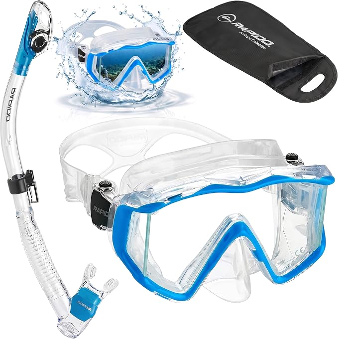 Rapido Clareza Three Lens Mask and Snorkel Combo