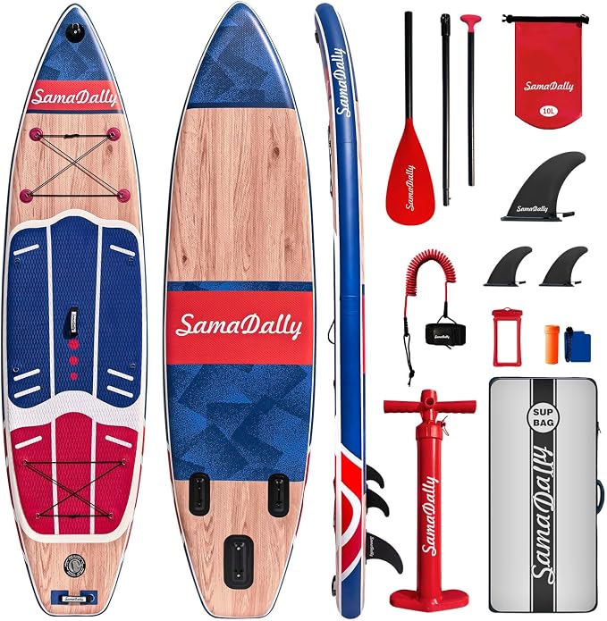 Inflatable Stand Up Paddle Board - Ultra Stable Wide Paddle Boards of All Skill Levels, Full-Color Gradient Design, Anti-Slip EVA Deck with Premium Accessories