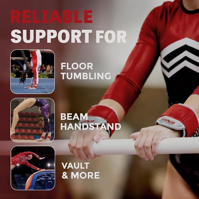 Reisport Gymnastic Wrist Support, Unisex One Size Wrist Support for Pull-up, Premium Leather Wrist Protection, Wrist Support with Hook & Loop Closure, Wrist Wraps for Weightlifting, Strength Training