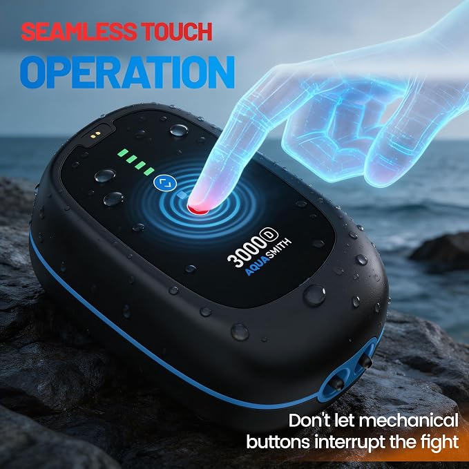 Bait Aerator,IPX7 Waterproof Suitable for Outdoor Fishing Power Outage Emergency air Pump Rechargeable Aerator for Fish Built-in Battery