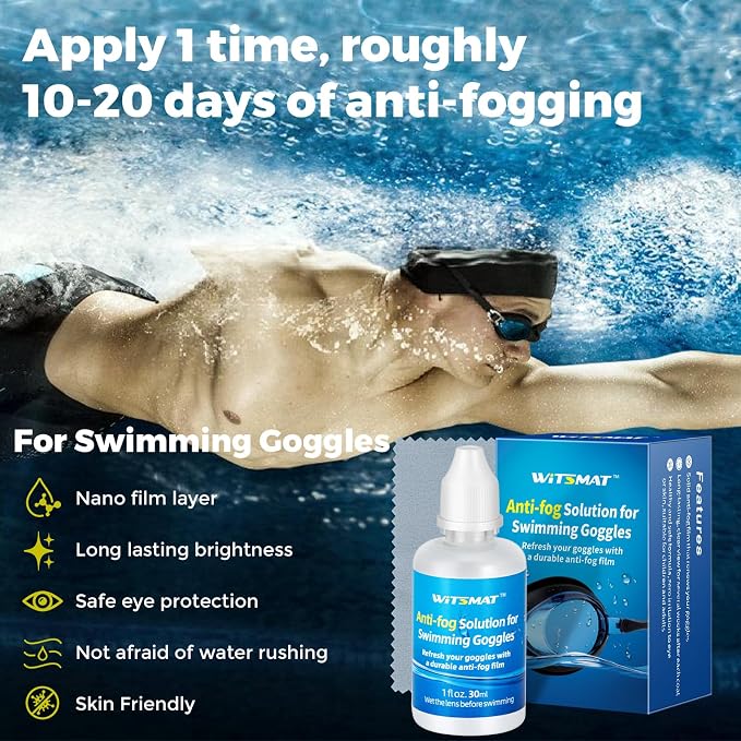 Professional Anti-Fog Spray for Swim Goggles and Scuba Masks – Up to 20-Day Long-Lasting Defogging