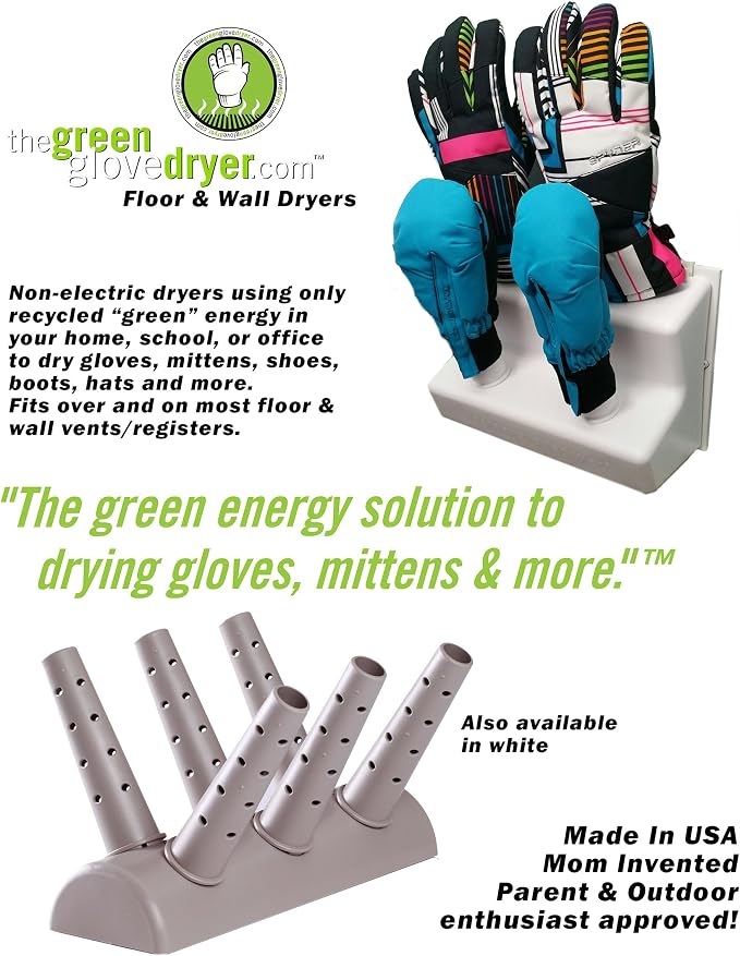 Green Glove Dryer for Hats, Gloves, Shoes & More (Wall)