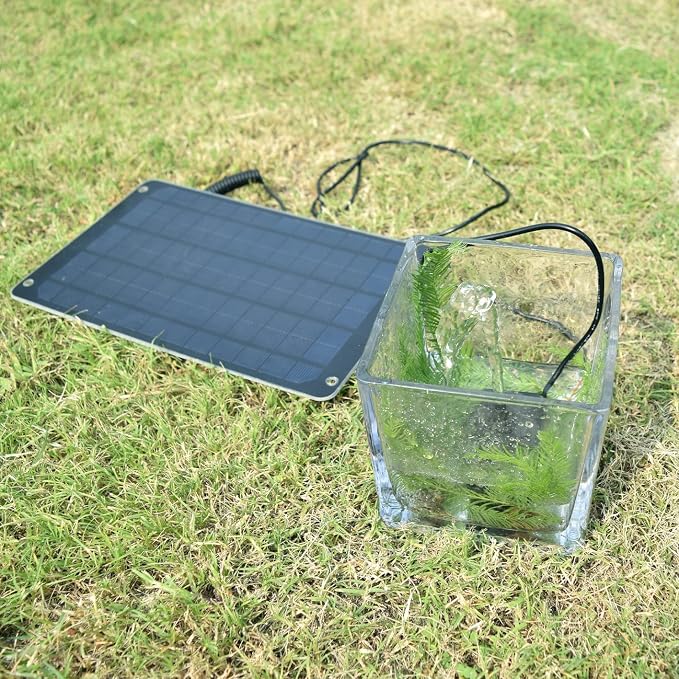 FlexSolar 6W Mini USB Solar Panel, IP67 Waterproof Monocrystalline Module DIY Kit with PET Material for Smart Phone, Small Fans, Monitor, Outdoor Security Camera