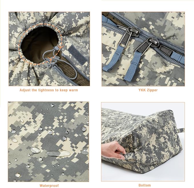 MT Military Army Force Defence 4 & Tropen Patrol Mummy Sleeping Bags with Bivy Cover Compression Sack, Modular Sleeping System 2.0 for Cold Weather,