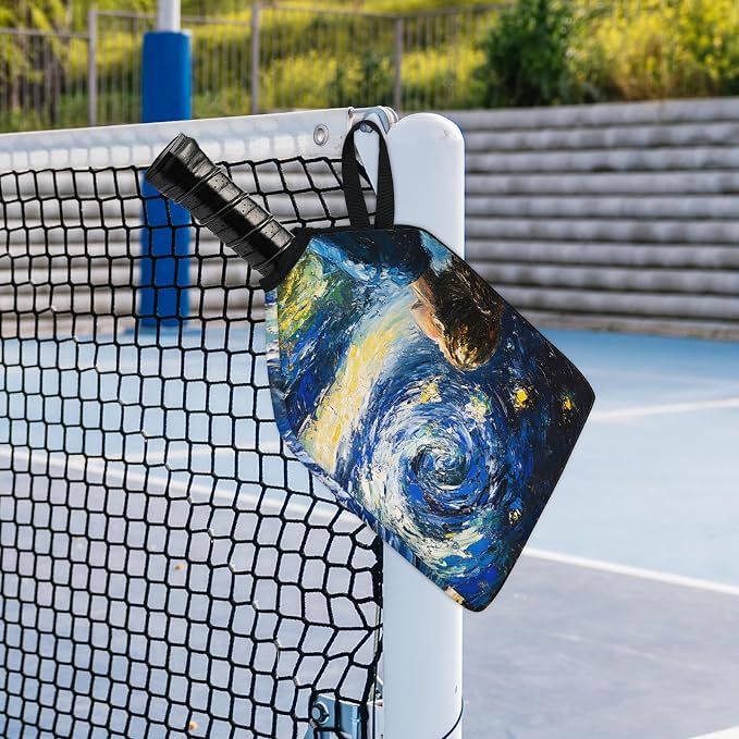 Stripe Design Pickleball Paddle Cover - Protective Polyester Sleeve for Paddles