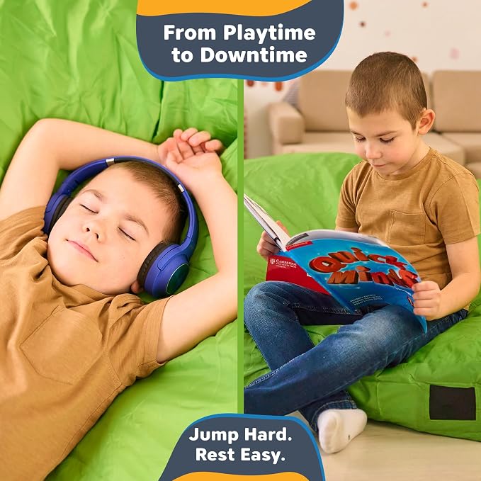 SaferBounce Crash Pad for Kids Sensory | Big 5Ft x 5Ft, 3Ft x 4Ft Or 3Ft x 3Ft | Autism Sensory Crash Mat for Jumping Play | Crashpad | Soft Foam Landing Pad | Giant Mat Pillow | Climbing, Gymnastics
