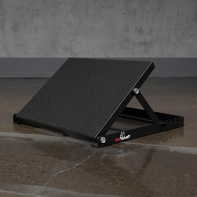 Amstaff Fitness Adjustable Squat Slant Board for Heel Elevating - Non-Slip, High-Density Heel Elevated Squat Wedges for Enhanced Weightlifting, Strength Training, Calf Stretching & Mobility