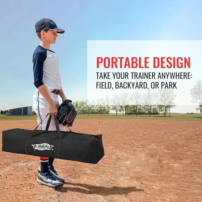 Youth Swing Trainer For Baseball & Softball - Auto Reset Hitting Trainer with 3 Power Bands,Softball Swing Trainer Height Adjustable 24–30" Baseball Training Equipment Improve Power,Speed,Accuracy
