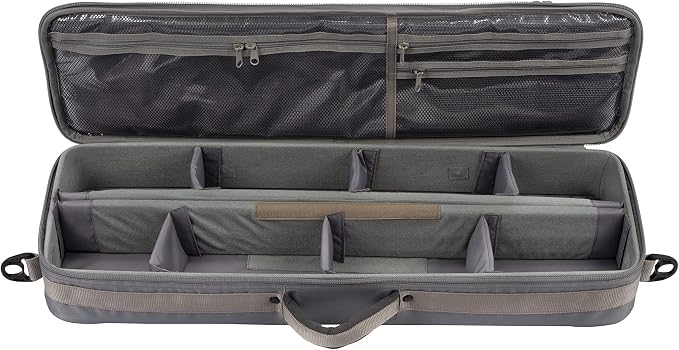 Allen Company Cottonwood Fly Fishing Rod & Gear Bag Case, Hold up to 4 Fishing Rods, Heavy-Duty Honeycomb Frame - Gray/Lime or Olive Green