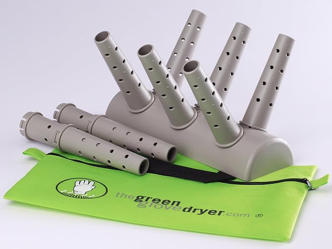 Green Glove Dryer for Hats, Gloves, Shoes & More (Eco Dryer Tan W/2 Extension Nozzles)