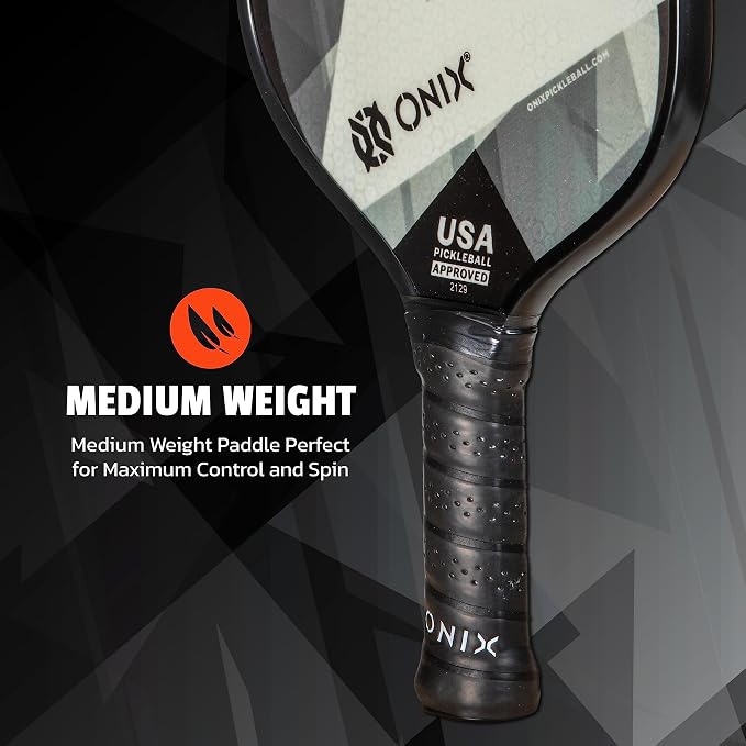 Onix Graphite Z5 Carbon Fiber Pickleball Paddle with Wide-Body Shape, Honeycomb Core & Graphite Face