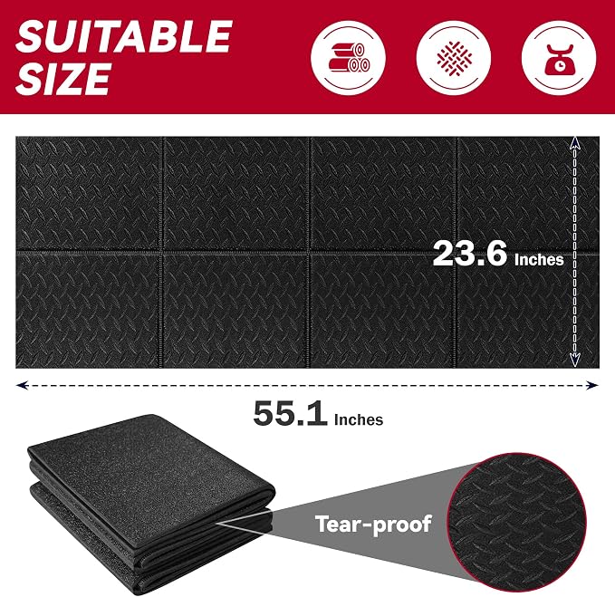 Walking Pad Mat for Carpet, Walking Pad Mat for Hardwood Floors, High Density, 0.2" Thickness, Folable, Floor Protection Mats for Bike, Elliptical, Treadmill