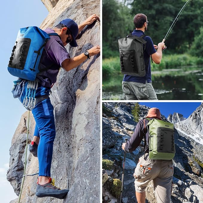 MIER Dry Bag Waterproof Backpack 30L Dry Sack Heavy Duty Roll-Top Closure for Kayaking, Beach, Boating, Swimming, Surfing