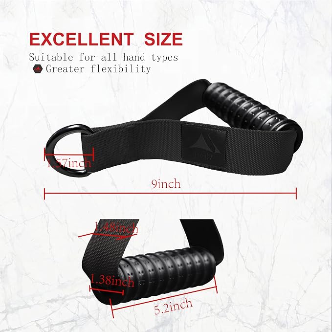 Heavy Duty Gym Workout Handles Attachment for Cable Machine,Resistance Band,Pulley System Home Exercise Equipment, Comfortable and Stronger Grip