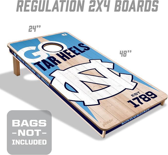 YouTheFan NCAA 2’ x 4’ Professional Wood Cornhole Game