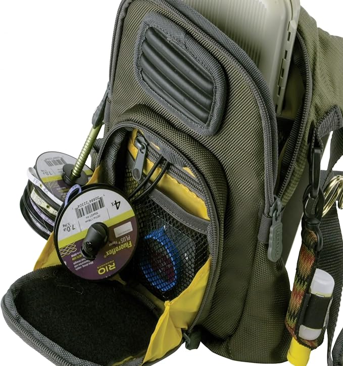 Fall River Fishing Chest Pack, Fits Up to 2 Tackle/Fly Boxes, 152 Cu in / 2.5 L